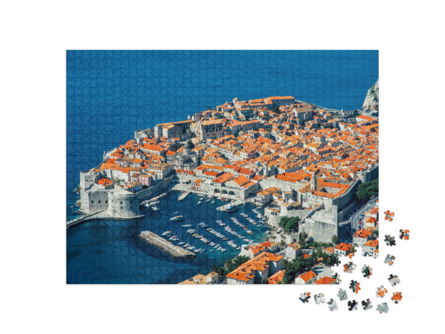 Puzzel 1000 stukjes „Dubrovnik van bovenaf, Kroatië“