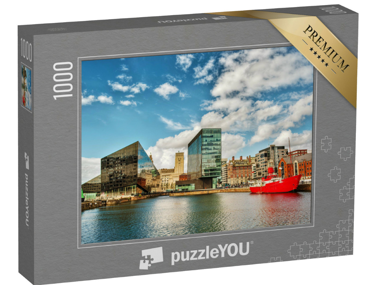 Puzzel 1000 stukjes „Bouwen aan de Mersey in Liverpool, Engeland“