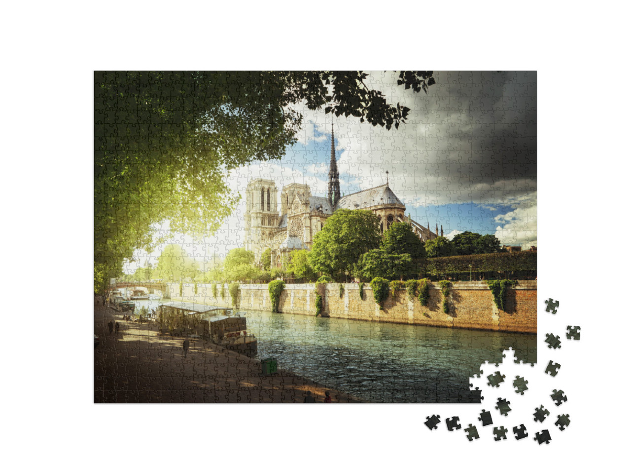 Puzzel 1000 stukjes „Seine en Notre Dame de Paris, Frankrijk“