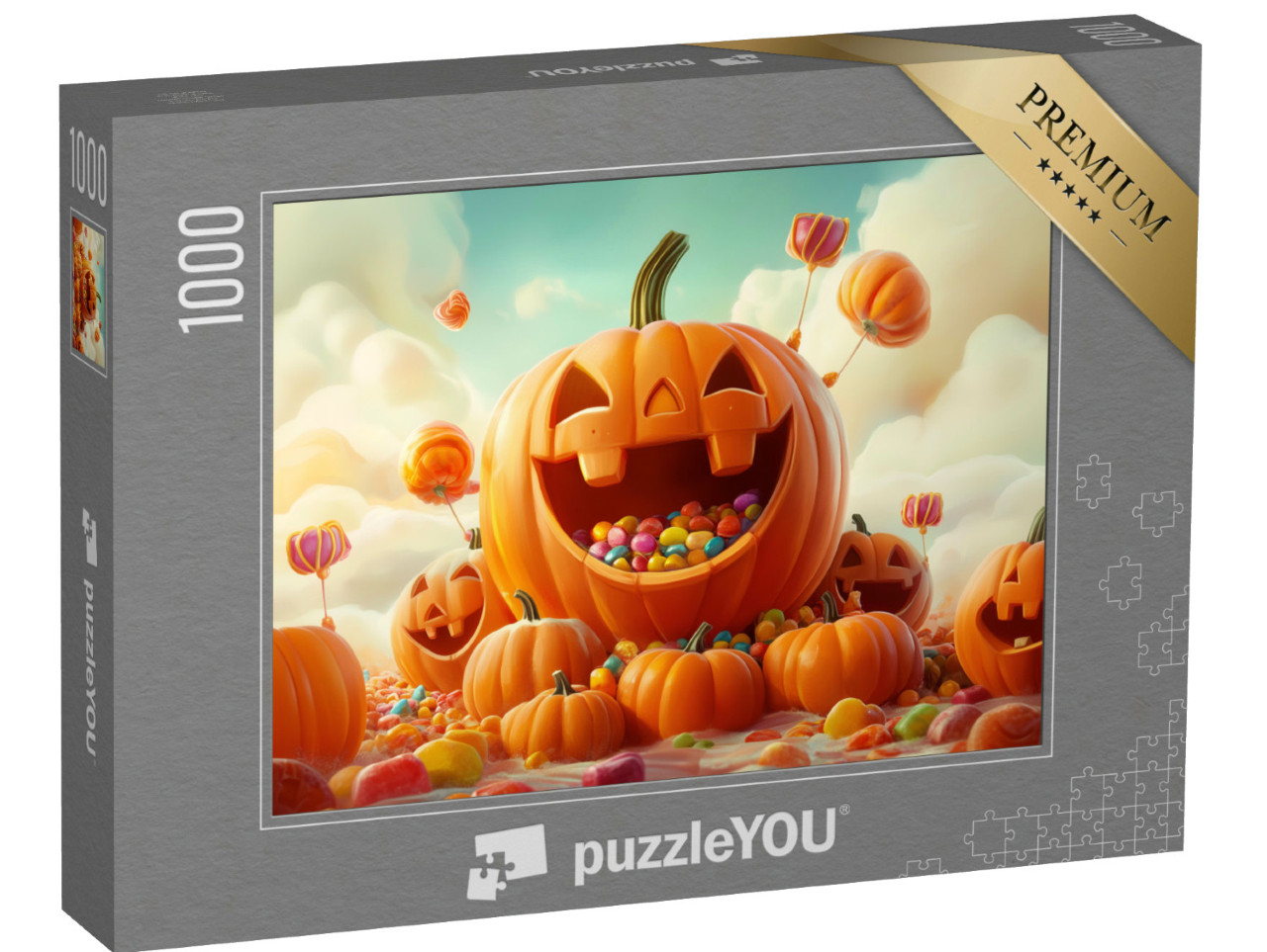 Puzzel 1000 stukjes „Lachende pompoenen“