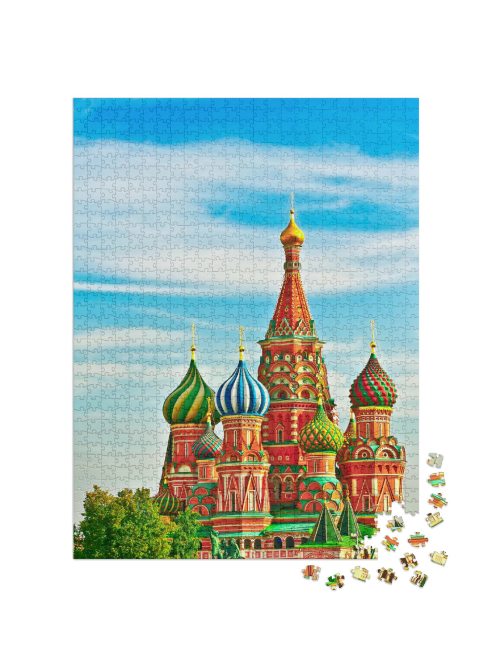 Puzzel 1000 stukjes „Kathedraal op het Rode Plein, Moskou“