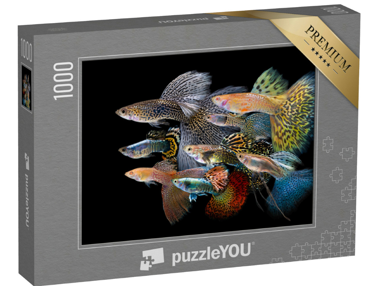 Puzzel 1000 stukjes „Kleurrijke guppy“