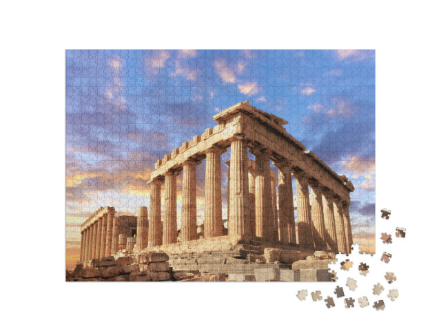 Puzzel 1000 stukjes „Adembenemende Parthenon Tempel, Athene, Griekenland“