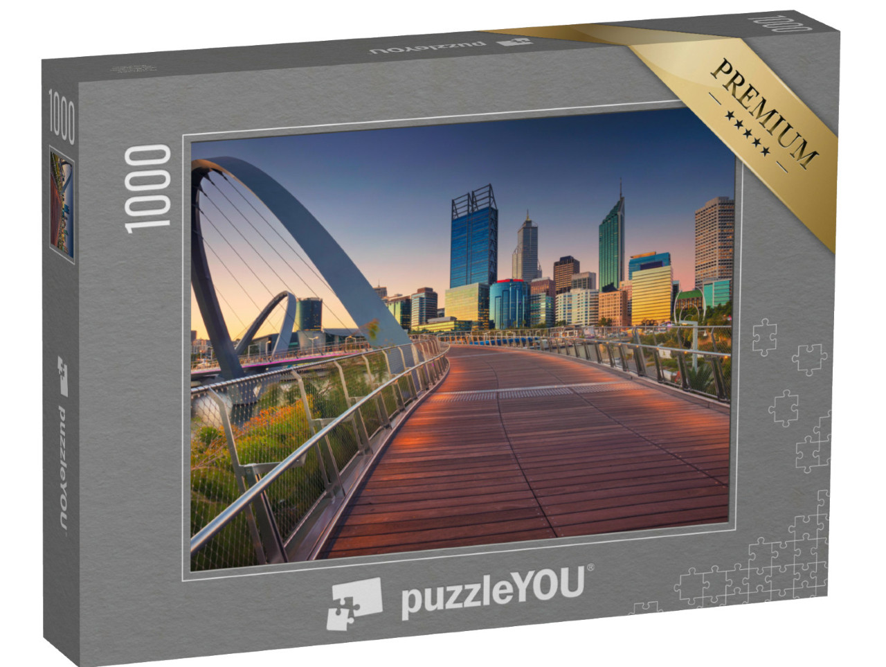 Puzzel 1000 stukjes „Zonsondergang boven Perth, Australië“