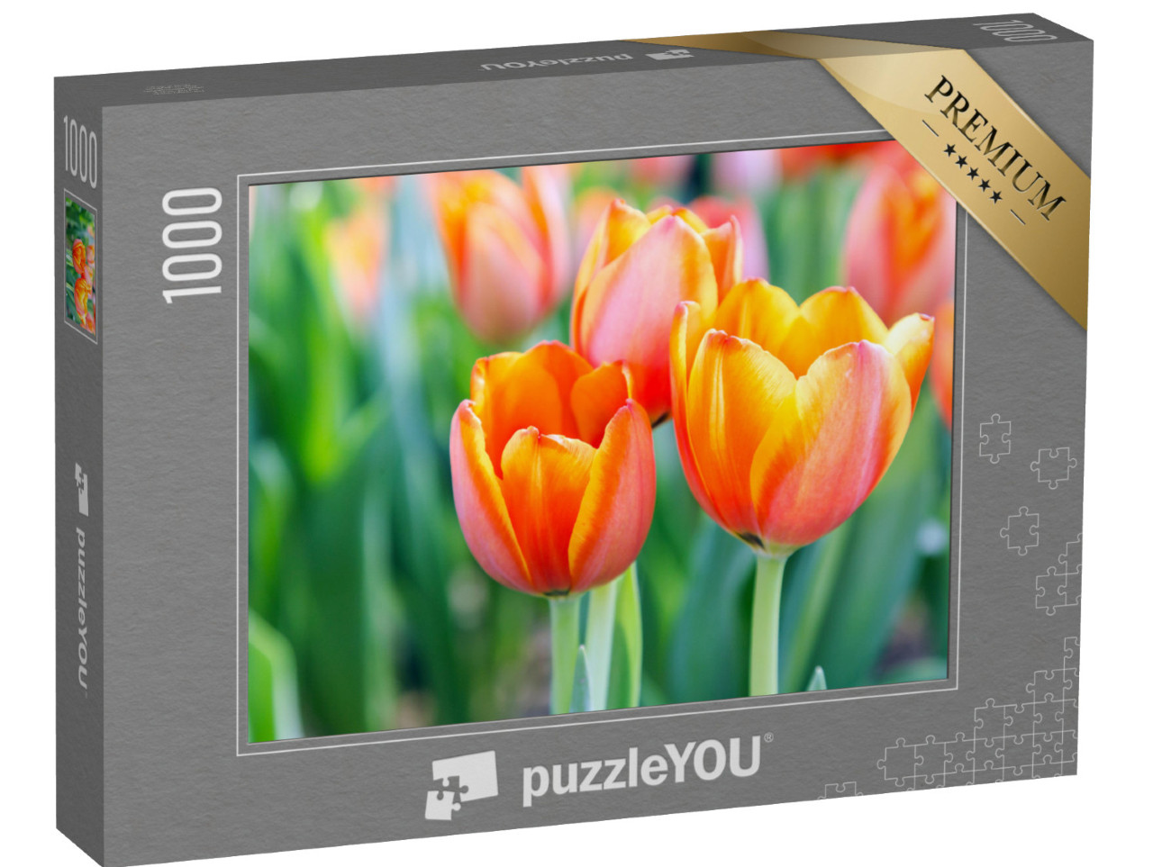 Puzzel 1000 stukjes „Heldere tulpen“