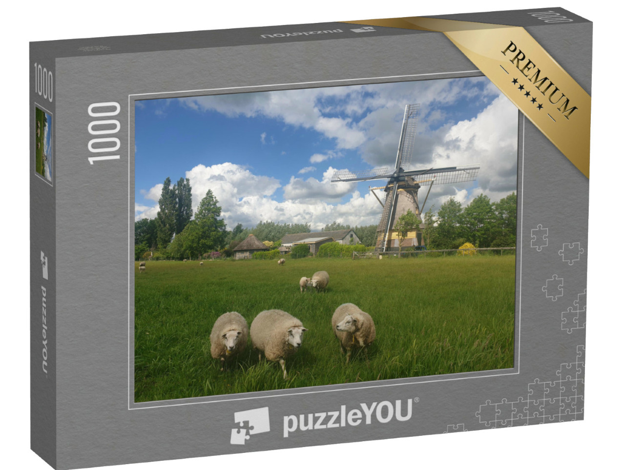 Puzzel 1000 stukjes „Prachtig vredig landschap Wilnis, Utrecht“