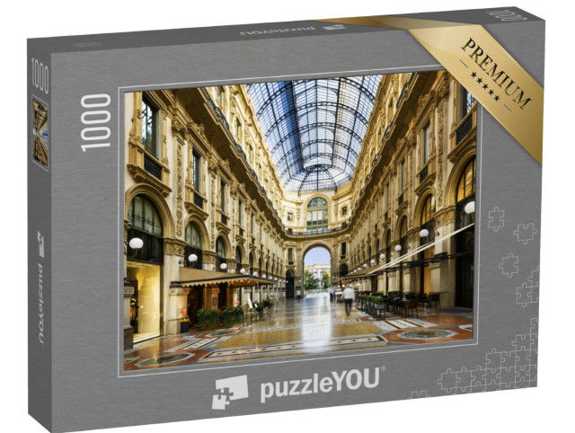 Puzzel 1000 stukjes „Glazen koepel van de Galleria Vittorio Emanuele in Milaan, Italië“