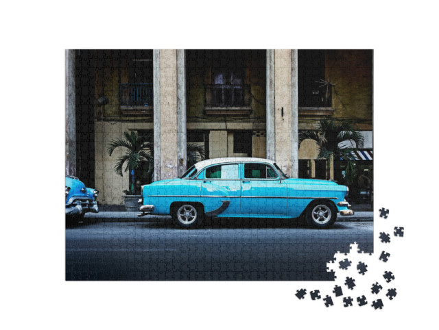Puzzel 1000 stukjes „Oldtimers in Havana, hoofdstad van Cuba“