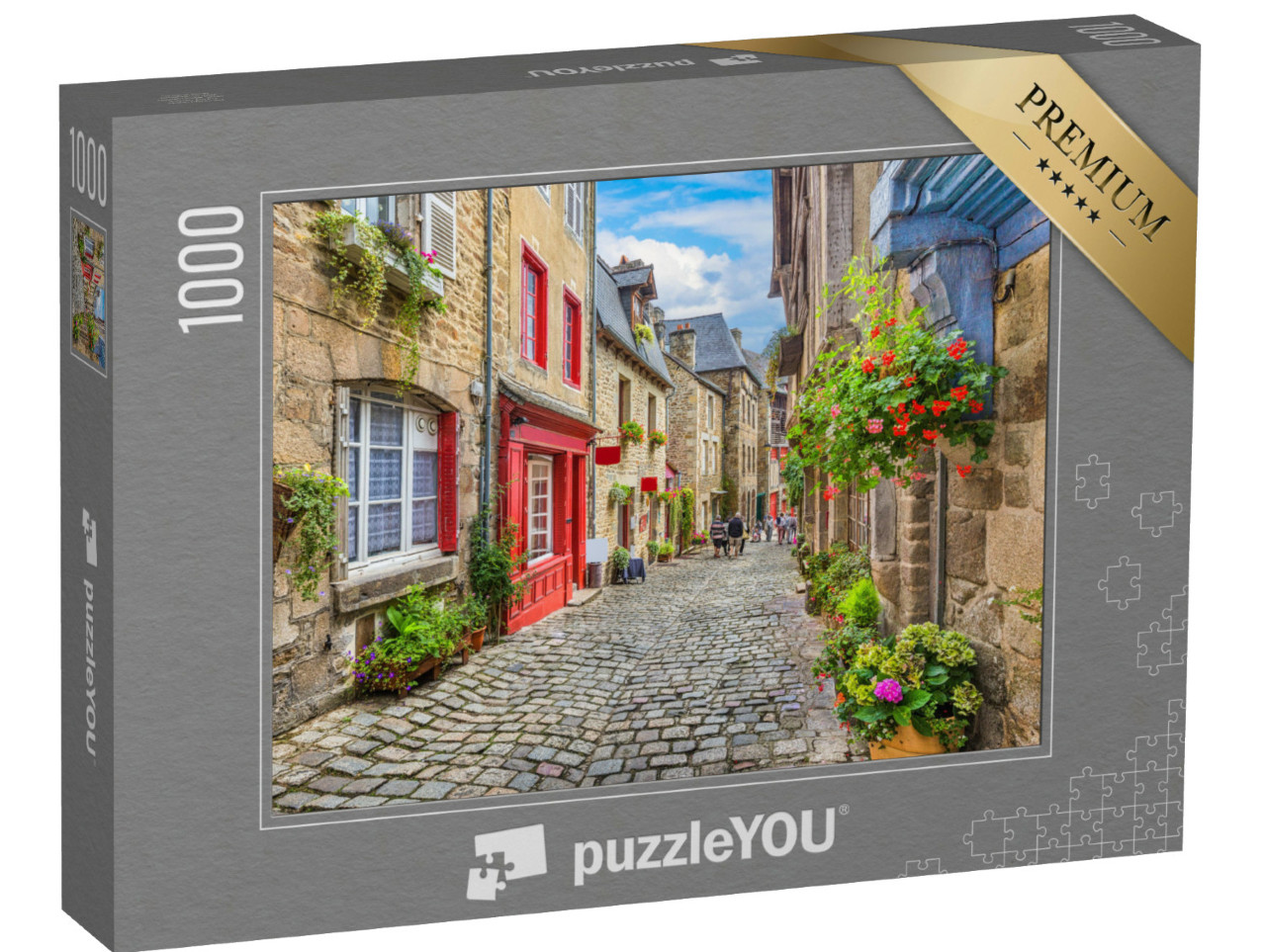 Puzzel 1000 stukjes „Prachtig uitzicht op een pittoresk steegje met historische traditionele huizen“