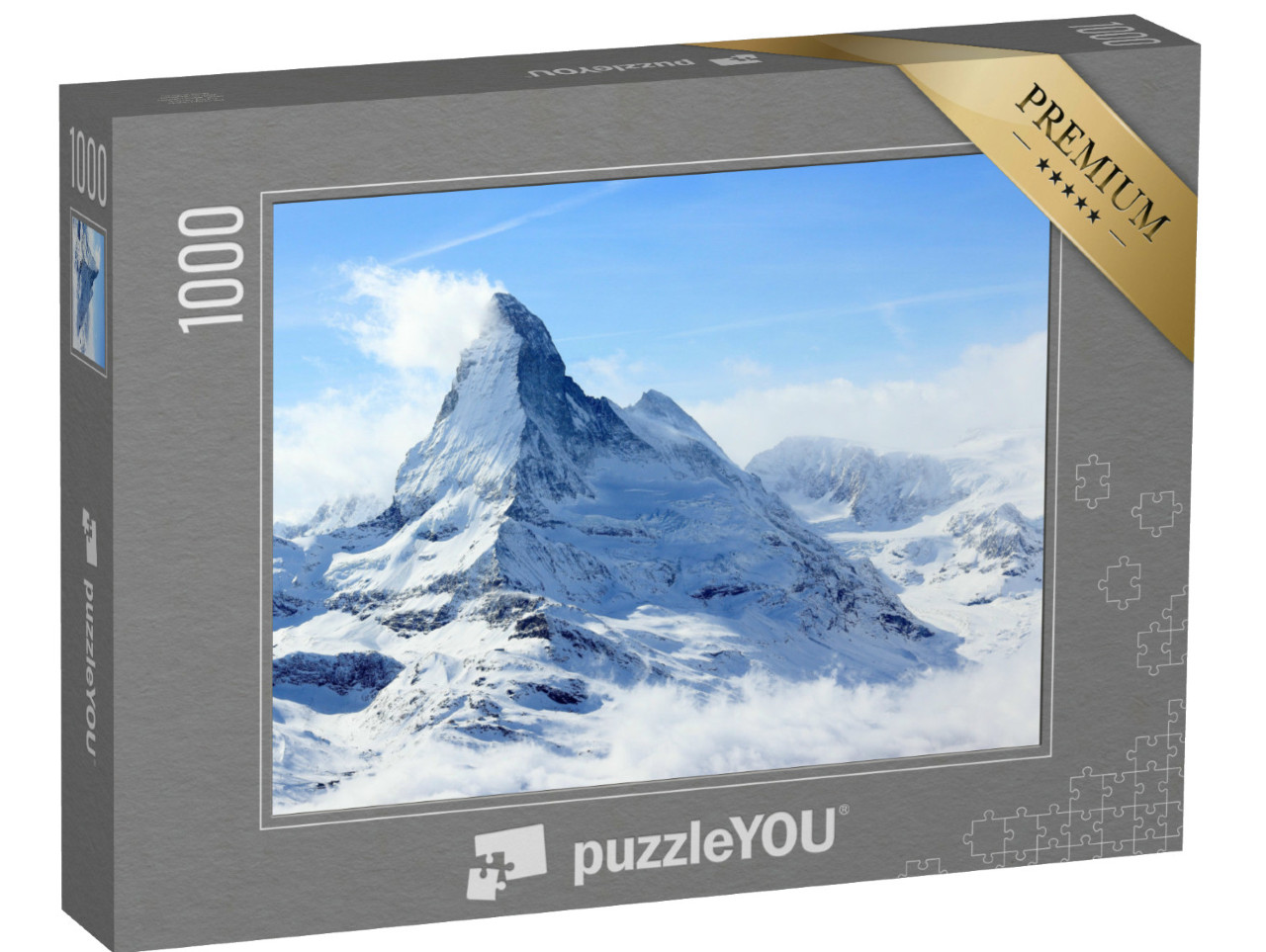 Puzzel 1000 stukjes „Winterse Matterhorn in de mist“