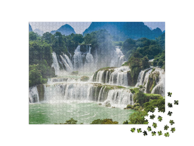 Puzzel 1000 stukjes „Detian watervallen in Vietnam en China“