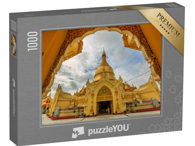Puzzel 1000 stukjes „Sule Pagode, boeddhistisch tempelcomplex in Myanmar“