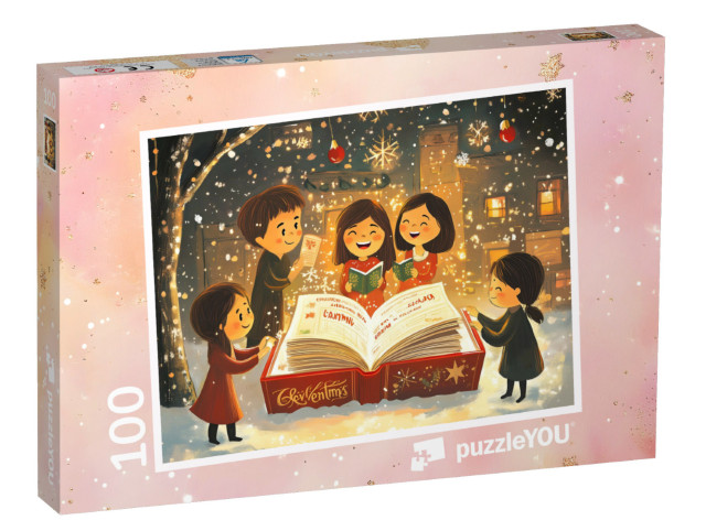 Puzzel 100 stukjes „Kerstlied“