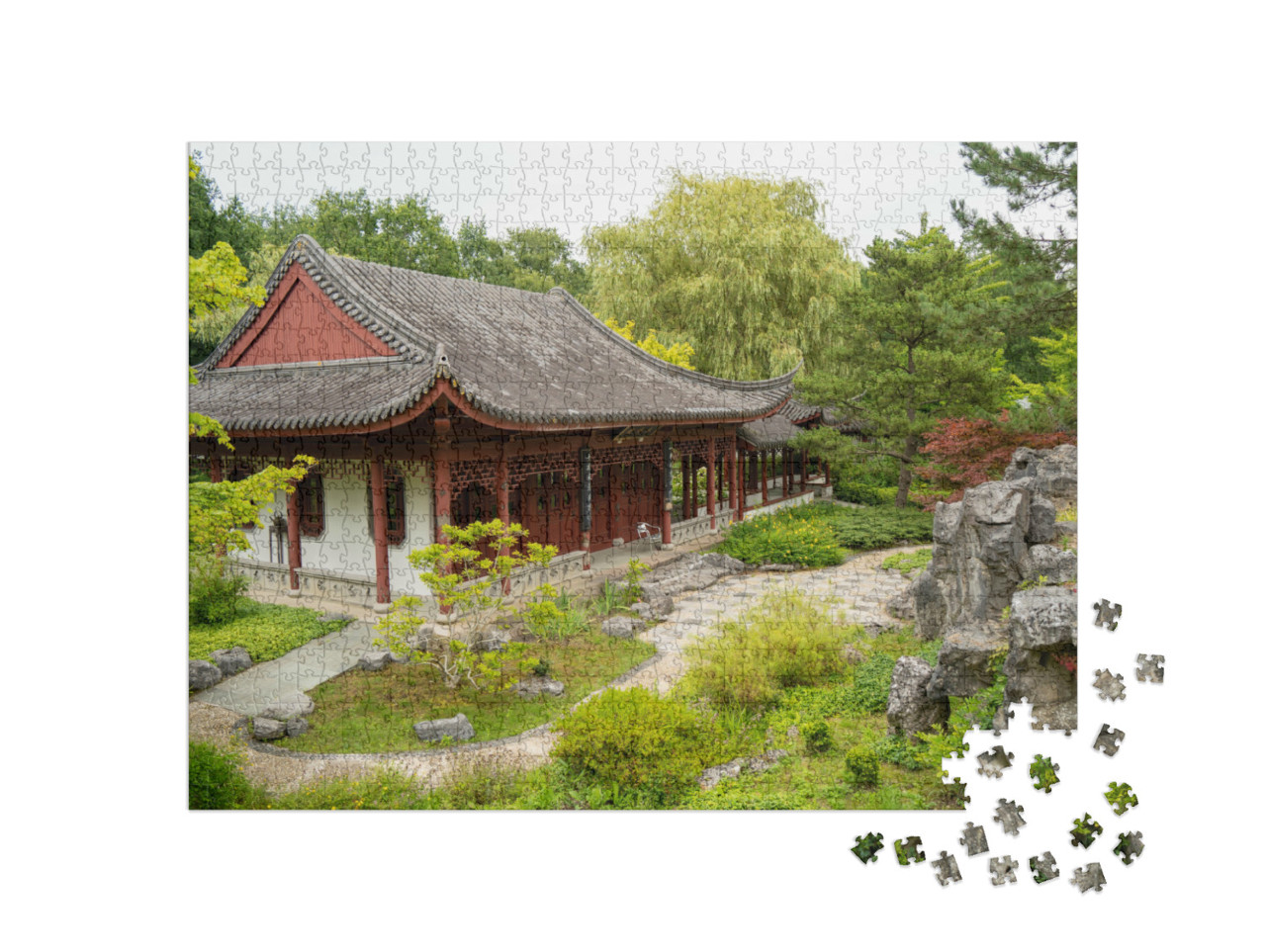 Puzzel 1000 stukjes „Botanische tuin in Haren“