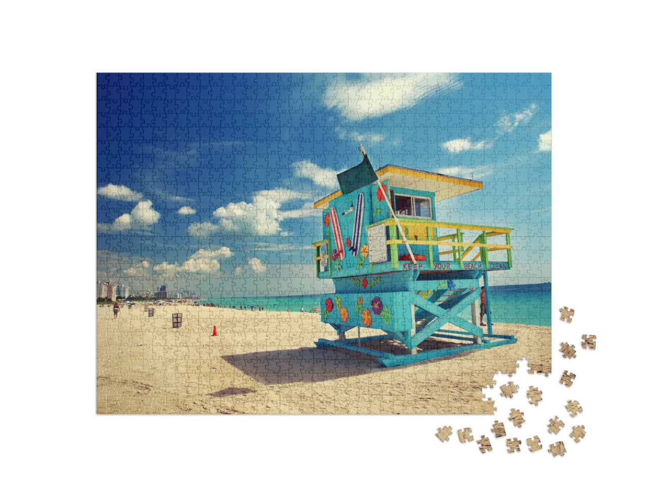 Puzzel 1000 stukjes „South Beach in Miami, Florida“