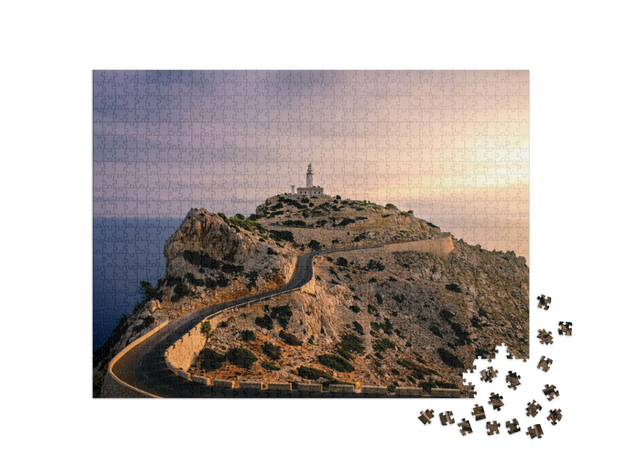 Puzzel 1000 stukjes „Vuurtoren bij Kaap Formentor op Mallorca“