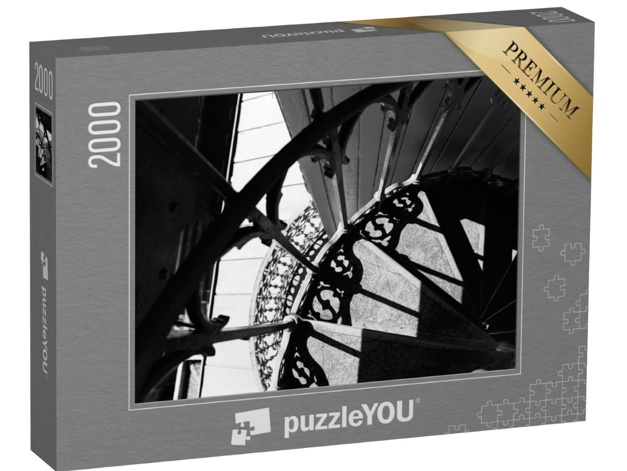 Puzzel 2000 stukjes „Abstracte zwart-wit fotografie met architecturale elementen“