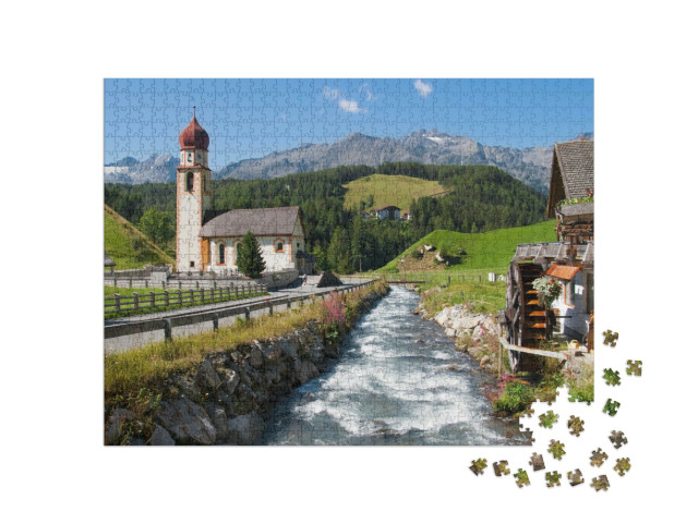Puzzel 1000 stukjes „Alpendorp Niederthai in Ötztal“