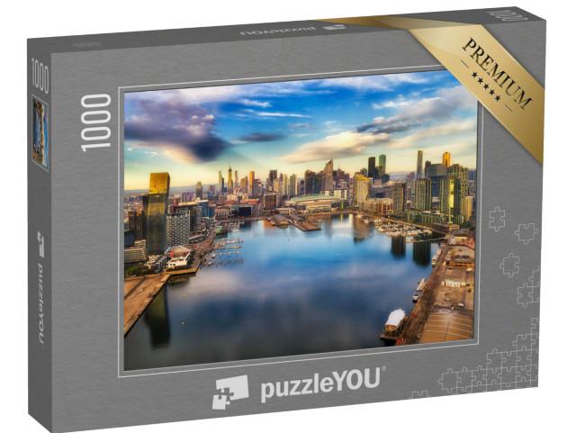 Puzzel 1000 stukjes „Yarra River: de Docklands-voorstad van Melbourne, Australië“