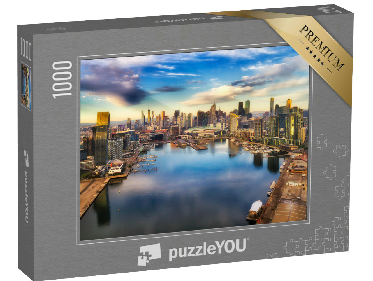 Puzzel 1000 stukjes „Yarra River: de Docklands-voorstad van Melbourne, Australië“