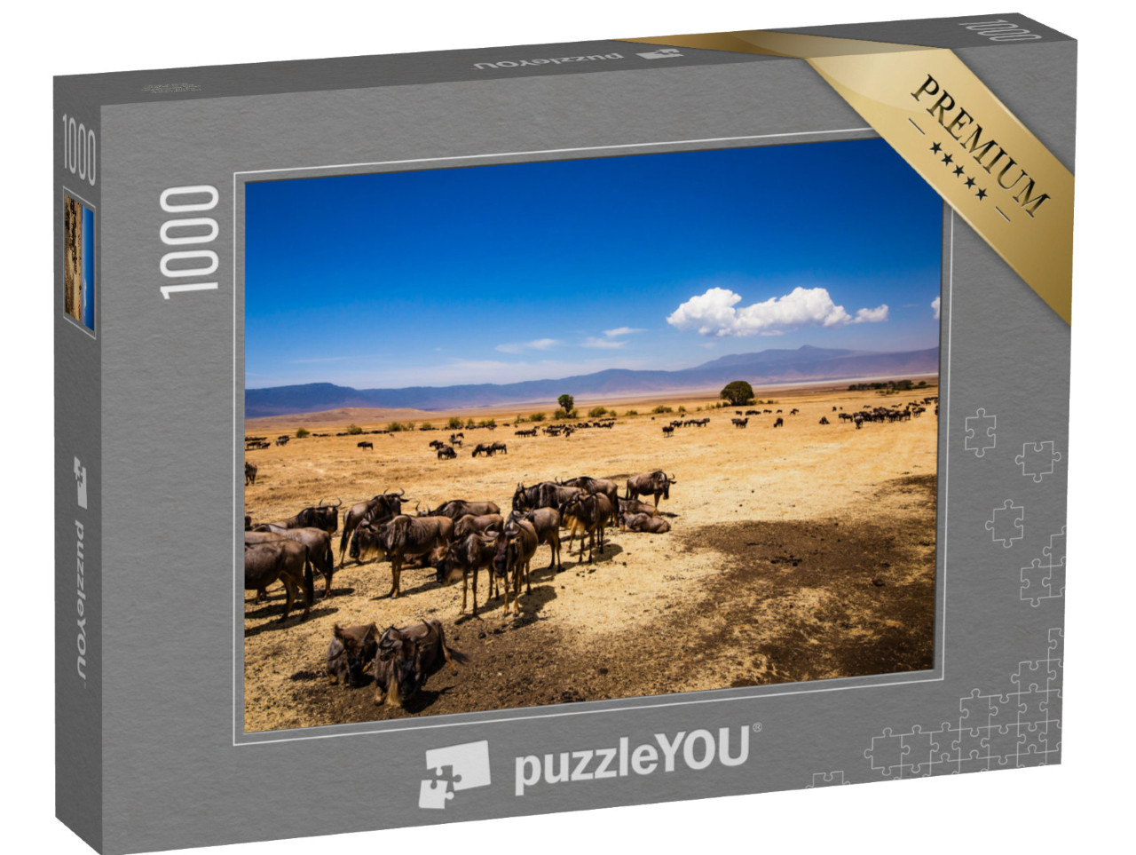 Puzzel 1000 stukjes „Ngorongorokrater in Tanzania“