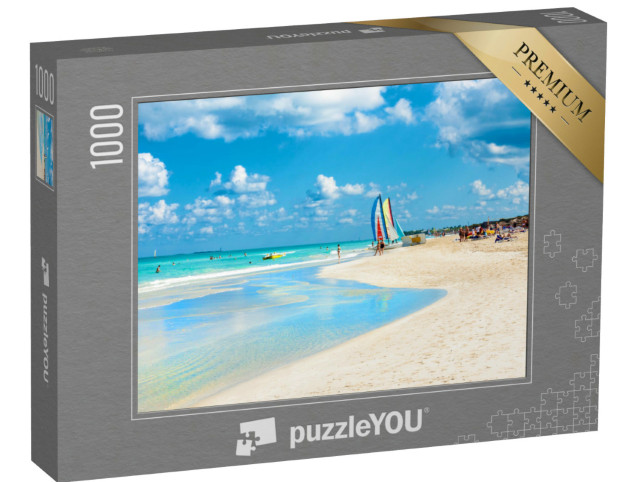 Puzzel 1000 stukjes „Het beroemde strand van Varadero in Cuba met turquoise gekleurde zee“