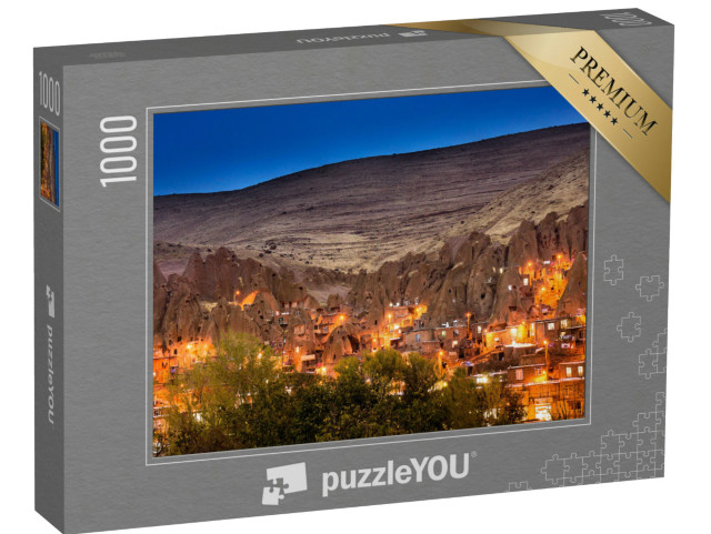 Puzzel 1000 stukjes „Kandovan dorp bij schemering, Oost-Azarbaijan, Iran“