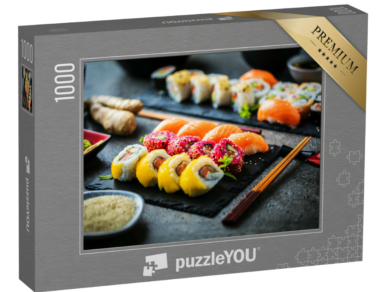 Puzzel 1000 stukjes „Sushi op leien“