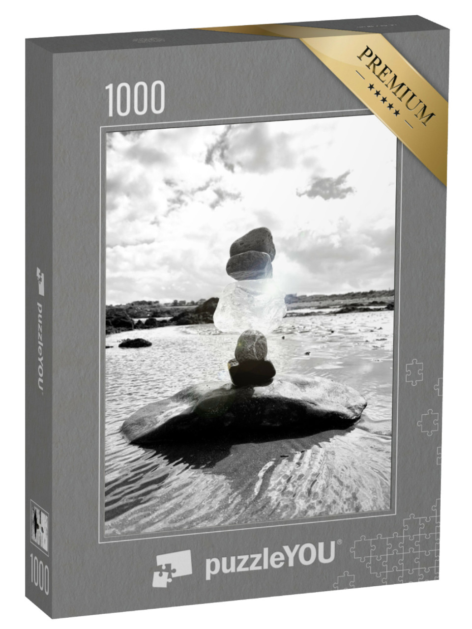 Puzzel 1000 stukjes „Sculptuur van steen en glas“