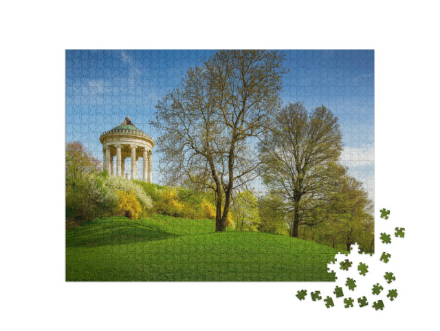 Puzzel 1000 stukjes „Monopteros Tempel in de Engelse Tuin, München“