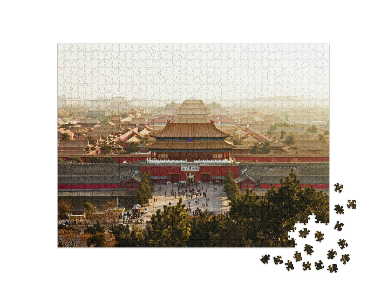 Puzzel 1000 stukjes „Een luchtfoto van de Verboden Stad“