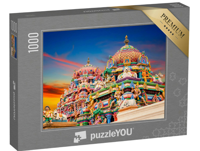 Puzzel 1000 stukjes „Kapaleeshwarar Tempel, Chennai, Tamil Nadu, Zuid-India“