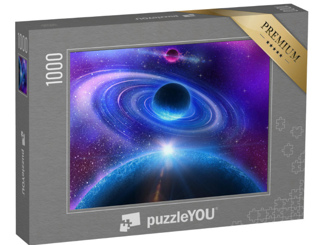 Puzzel 1000 stukjes „Ruimtevlammen: prachtige scène in de ruimte“