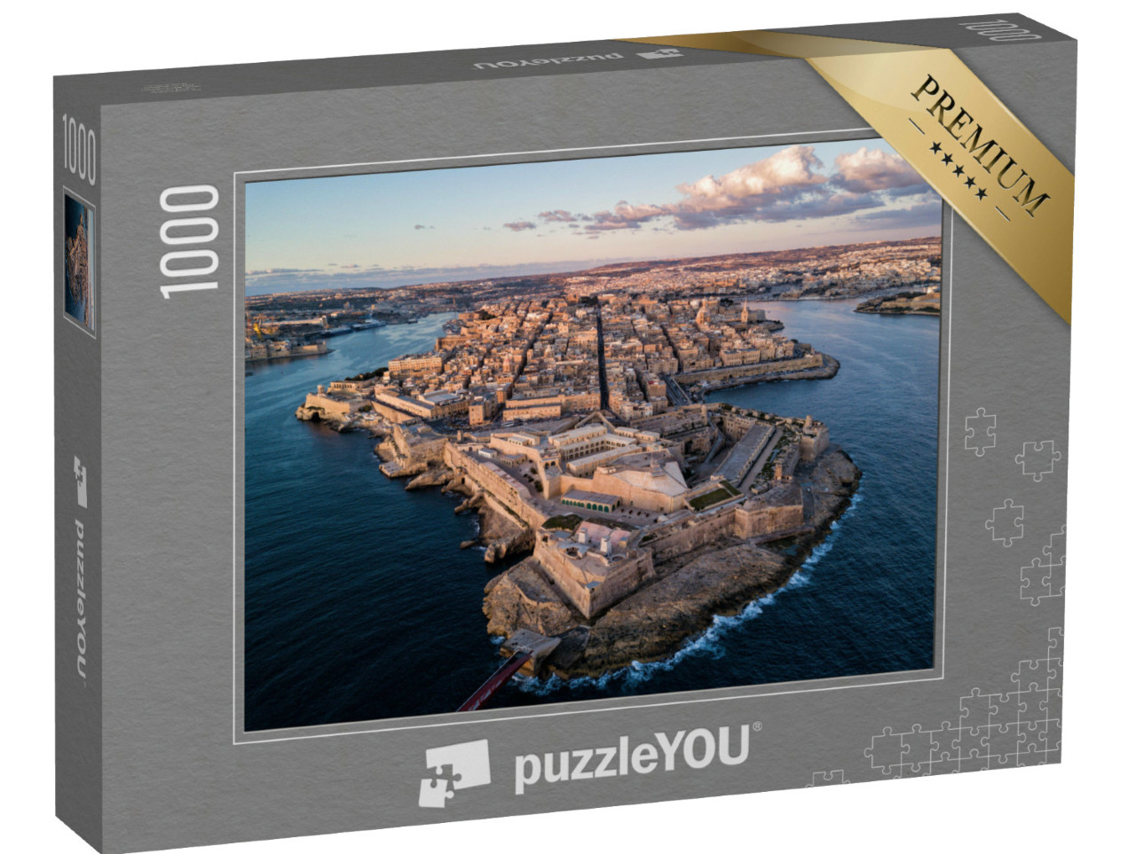Puzzel 1000 stukjes „Oude hoofdstad van Valletta, Malta“
