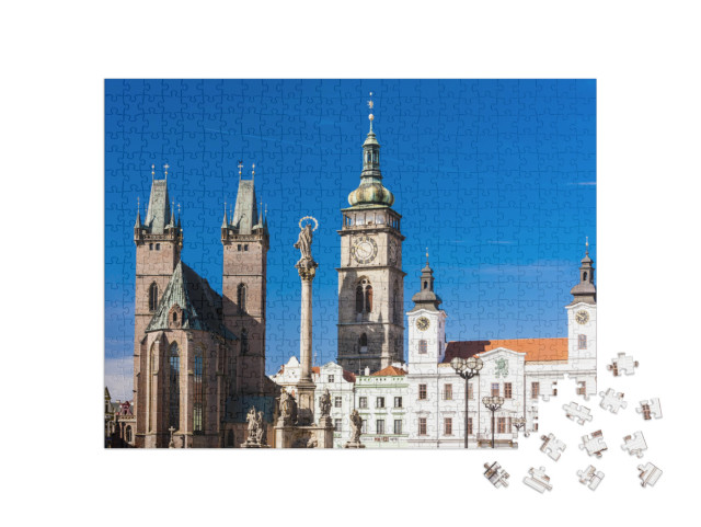 Puzzel 500 stukjes „Grote plein, Hradec Kralove, Tsjechië“