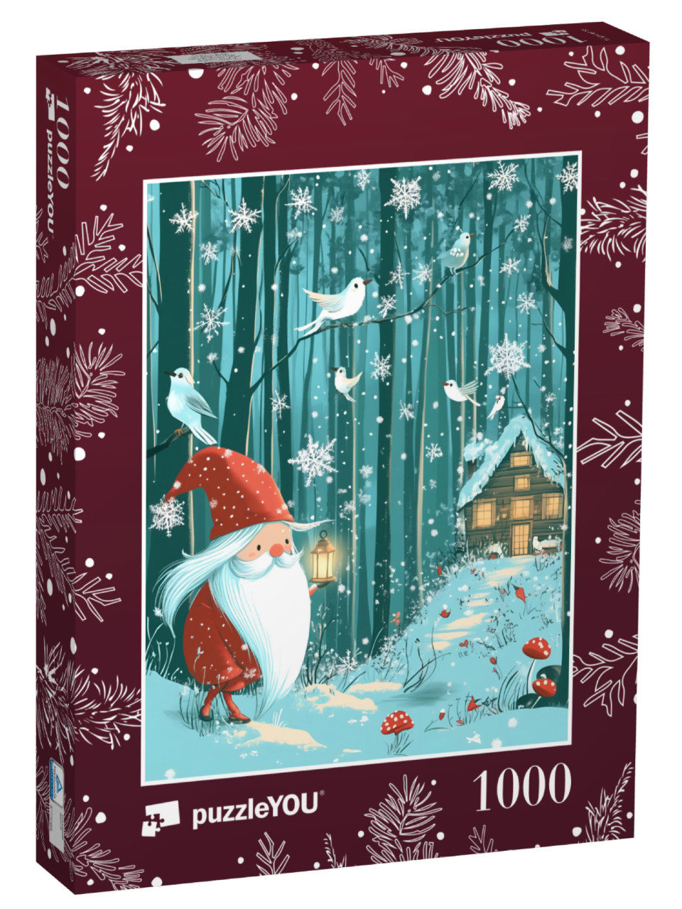 Puzzel 1000 stukjes „Lutins au pays des merveilles hivernales“