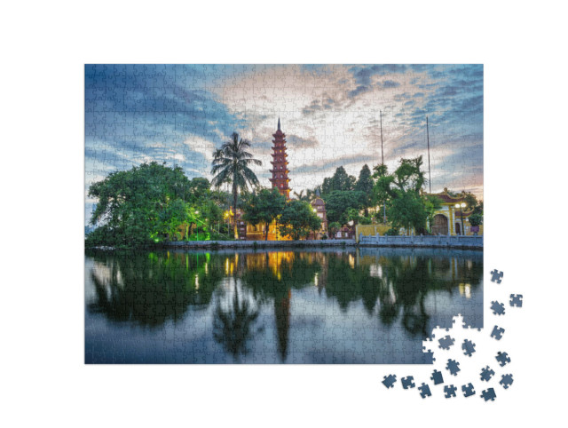 Puzzel 1000 stukjes „Tran Quoc Pagode, de oudste tempel in Hanoi, Vietnam“