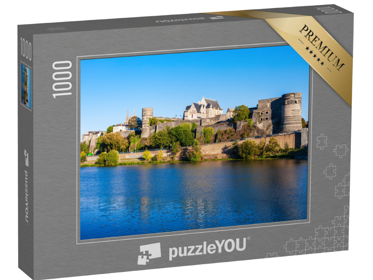 Puzzel 1000 stukjes „Chateau Angers in de Loire-vallei, Frankrijk“