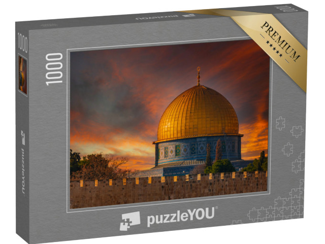 Puzzel 1000 stukjes „Rotskoepel in het avondlicht, Jeruzalem, Israël“