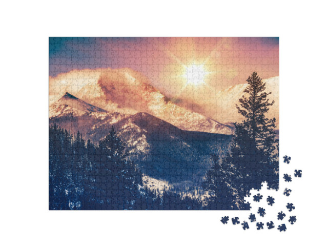 Puzzel 1000 stukjes „Uitzicht Colorado Mountains, Rocky Mountains“