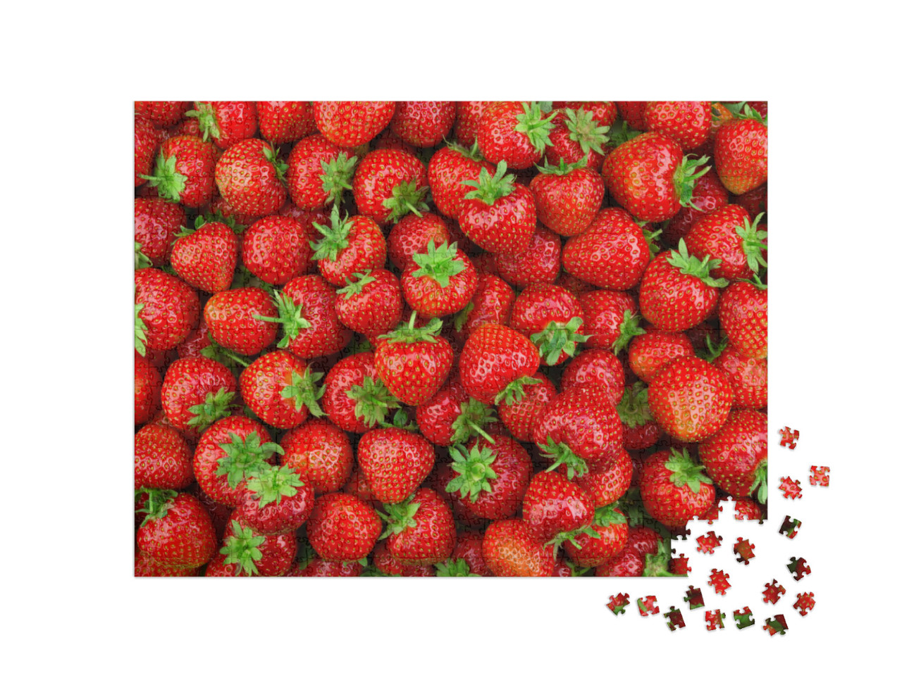 Puzzel 1000 stukjes „Aardbeien, Eten“