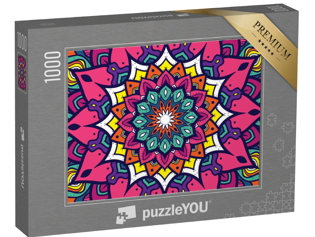 Puzzel 1000 stukjes „Bloemig mandala ornament“
