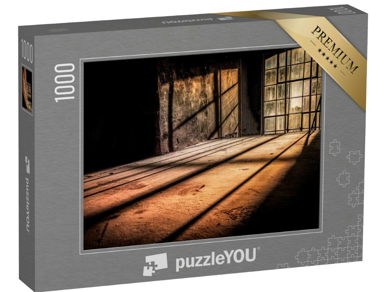 Puzzel 1000 stukjes „Verlaten kamer doordrongen van zonnestralen“