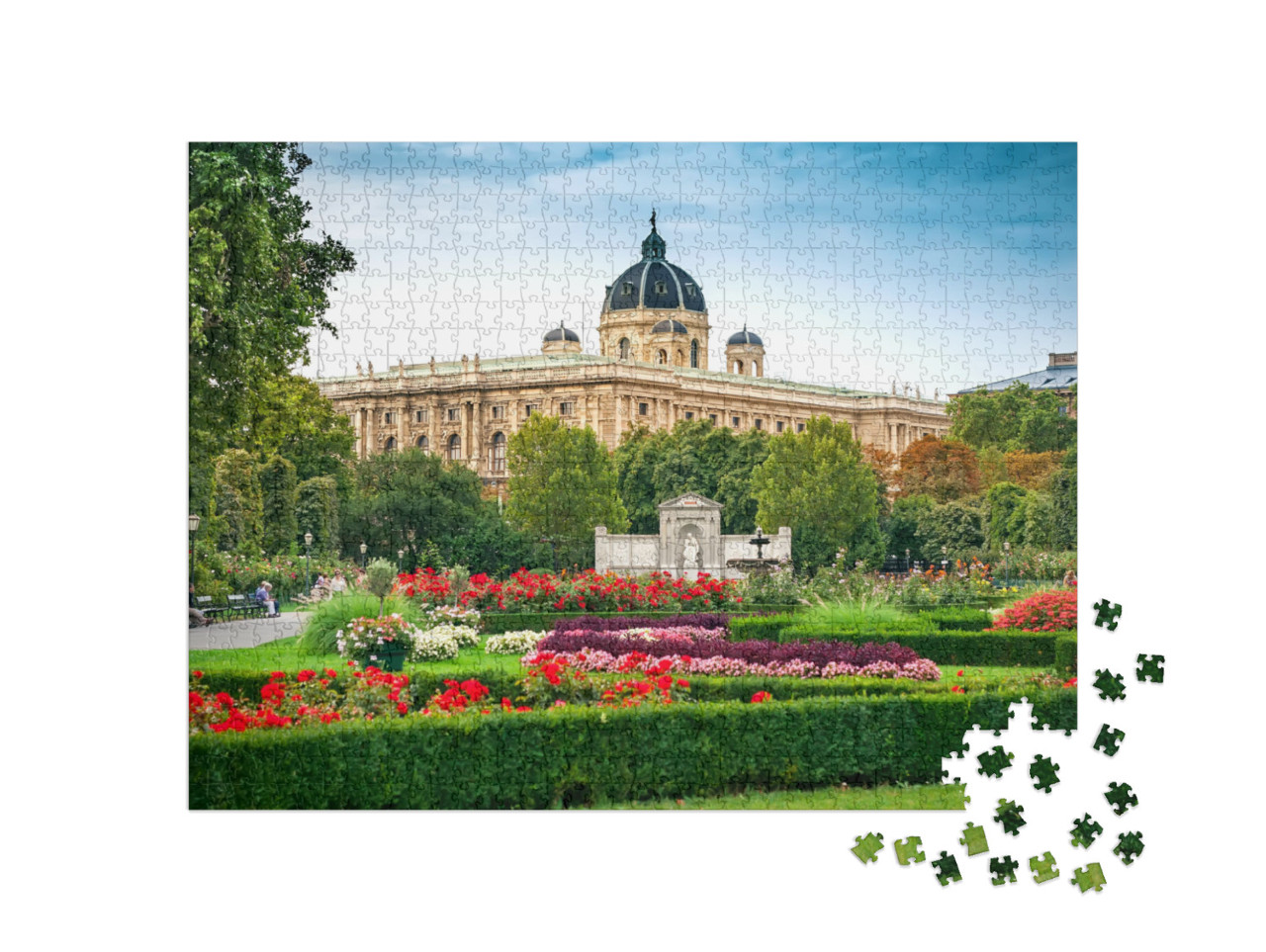 Puzzel 1000 stukjes „De Volksgarten in Wenen, Oostenrijk“