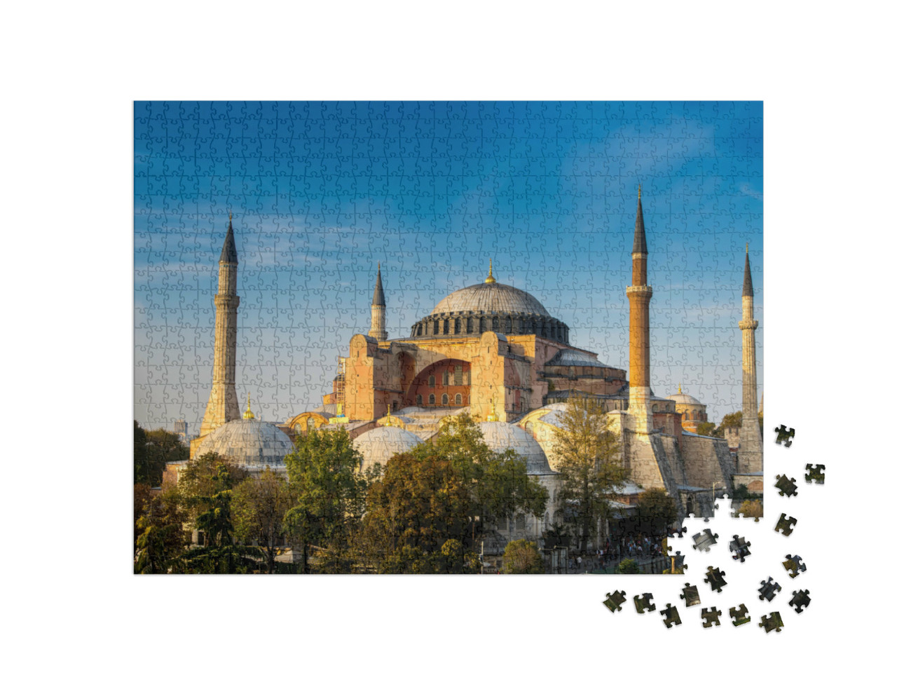 Puzzel 1000 stukjes „Prachtige Hagia Sofia, de beroemde bezienswaardigheid van Istanbul“