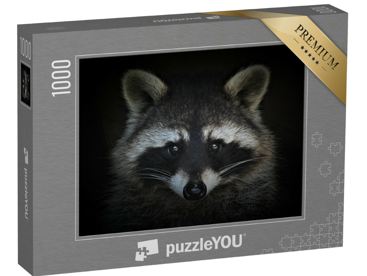 Puzzel 1000 stukjes „Portret van een wasbeer“