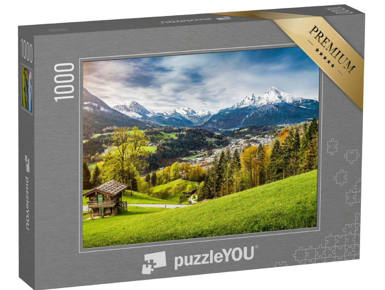 Puzzel 1000 stukjes „Panoramisch uitzicht op het Watzmannmassief, Beieren, Duitsland“