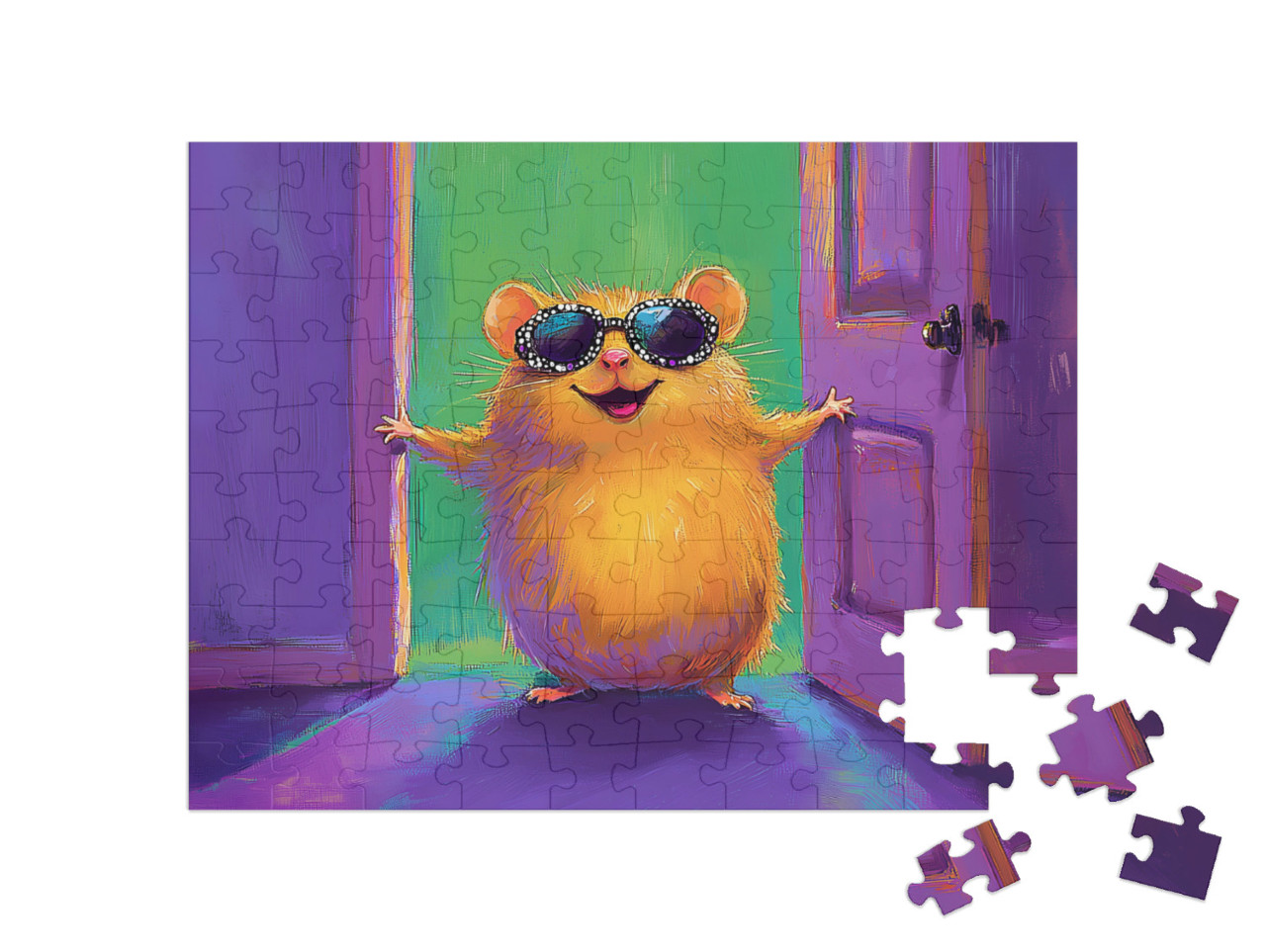 Puzzel 100 stukjes „Hamsterfeest“