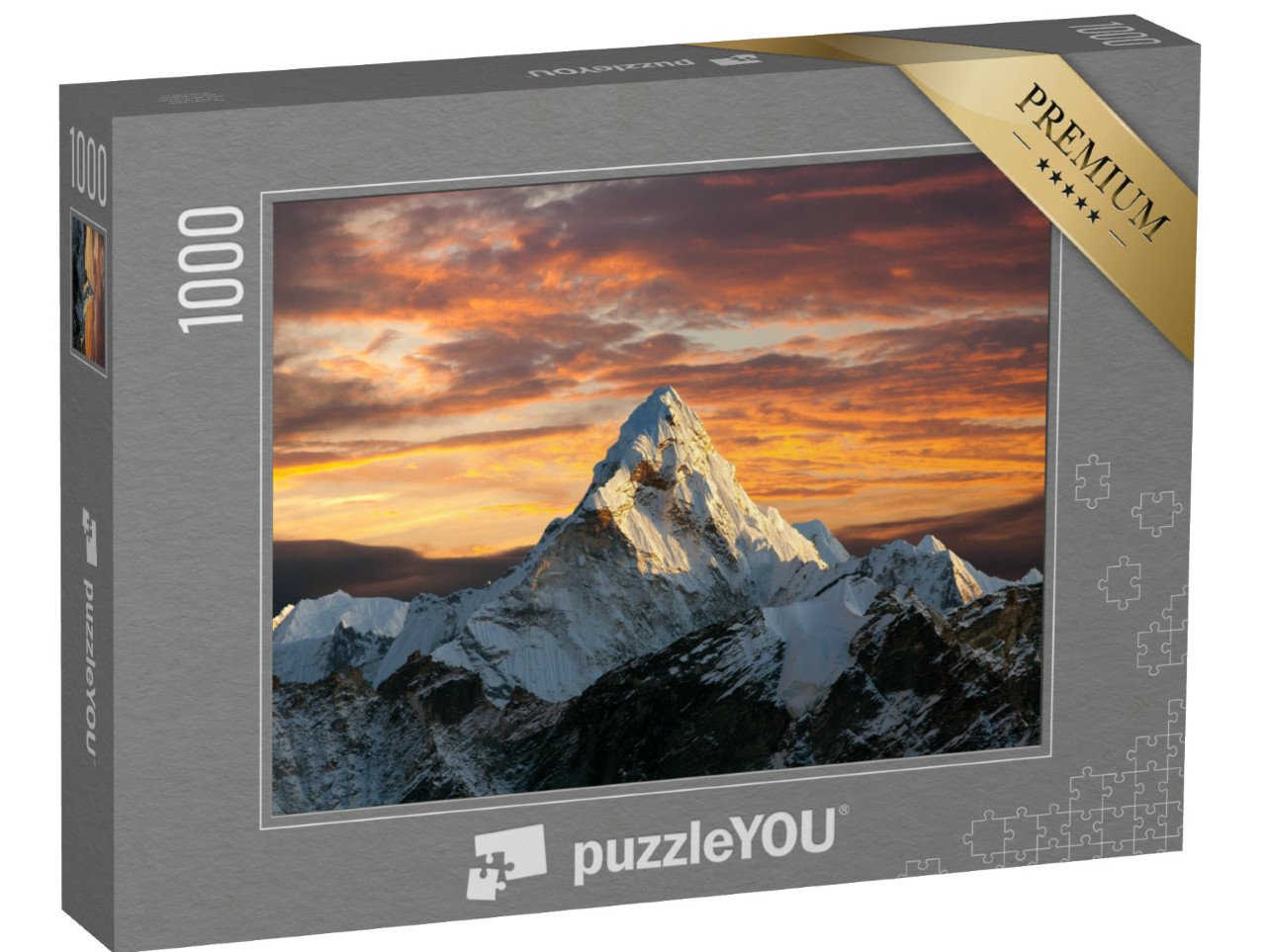 Puzzel 1000 stukjes „Avondaanzicht van de berg Ama Dablam, regio Everest, Nepal“