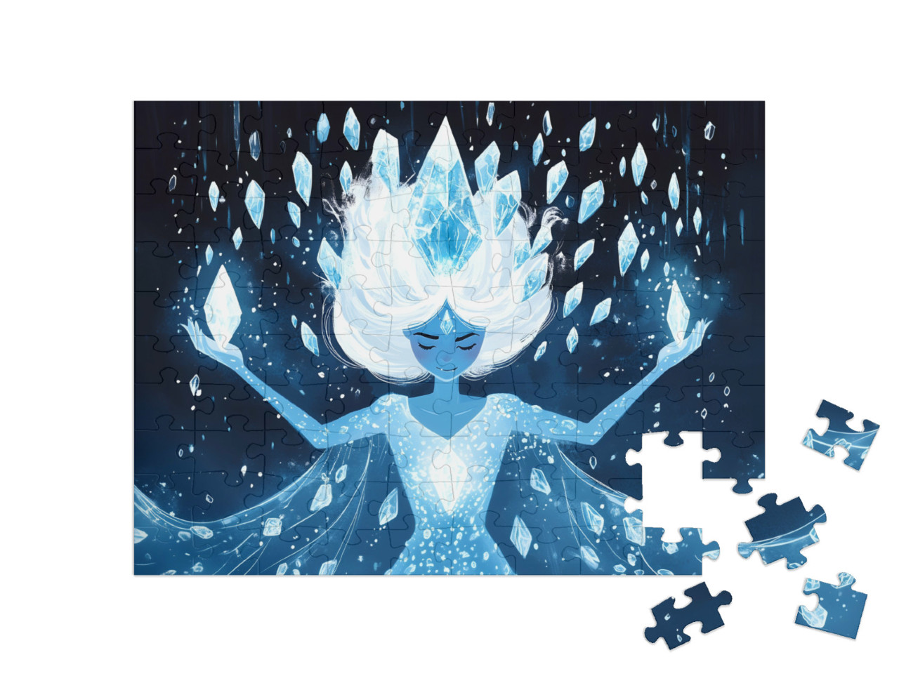 Puzzel 100 stukjes „De magie van de sneeuwprinses“